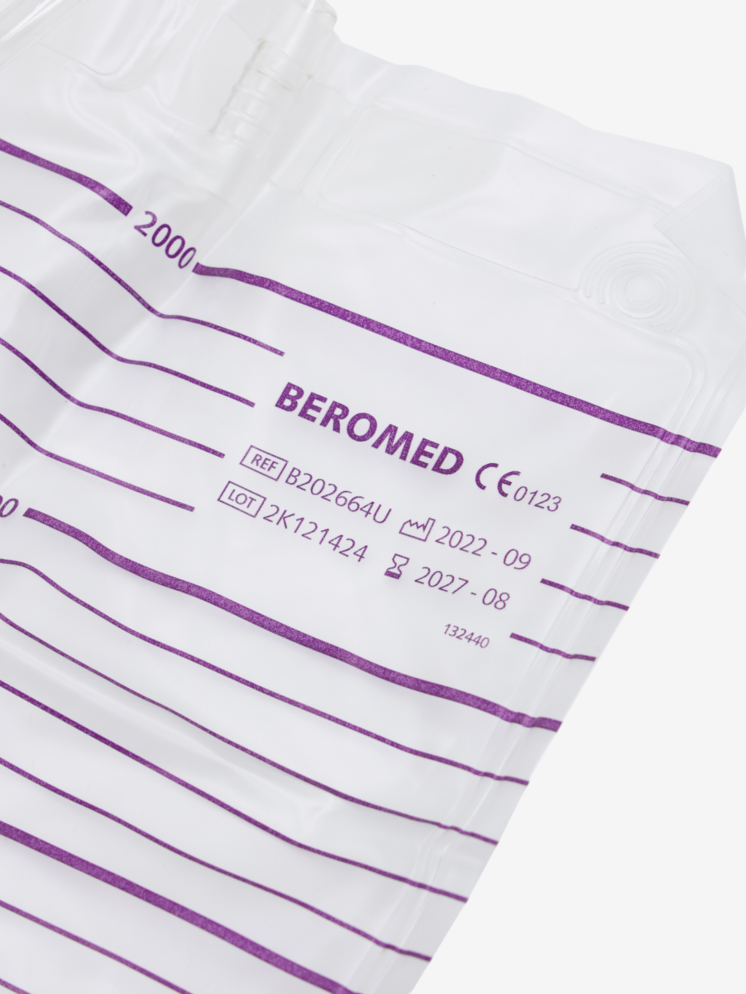 BEROMED steril, bir martalik siydik yig‘ish paketi, 2000 ml