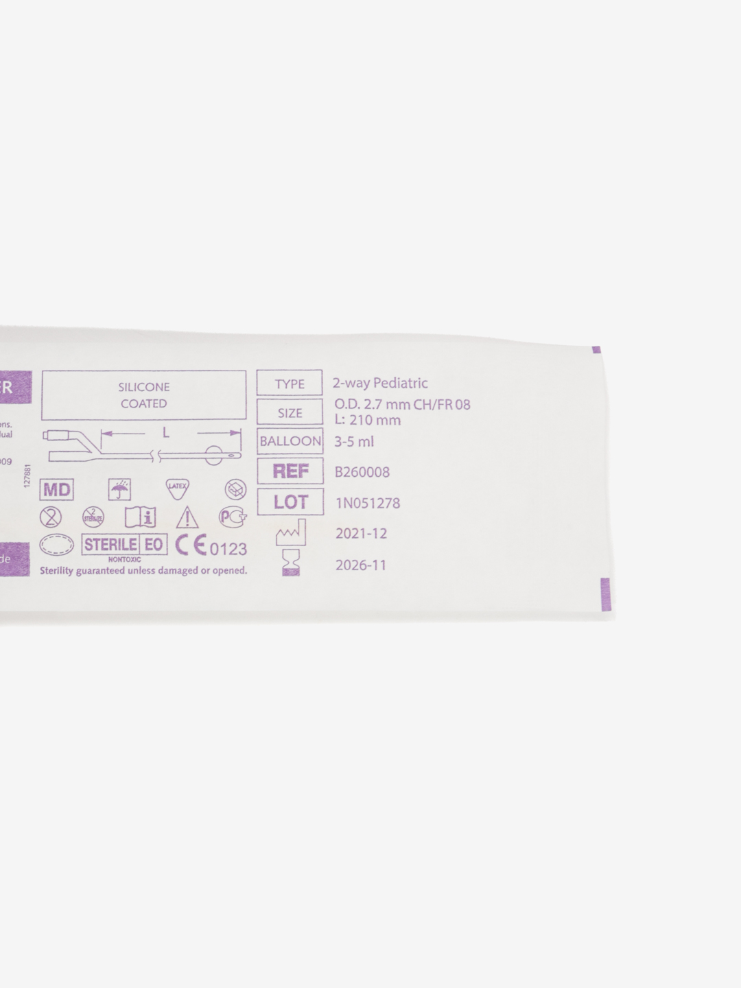 Катетер Фолея латексный 'BEROCATH®', 2-way PEDIATRIC