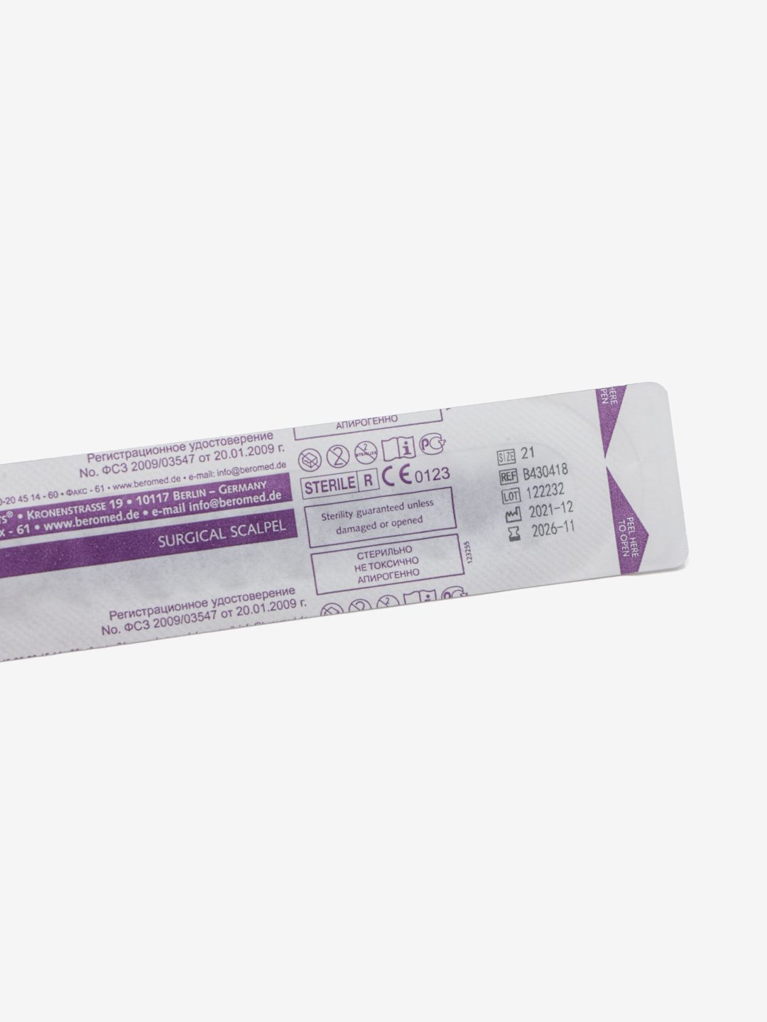 BEROBLADE® bir martalik skalpel