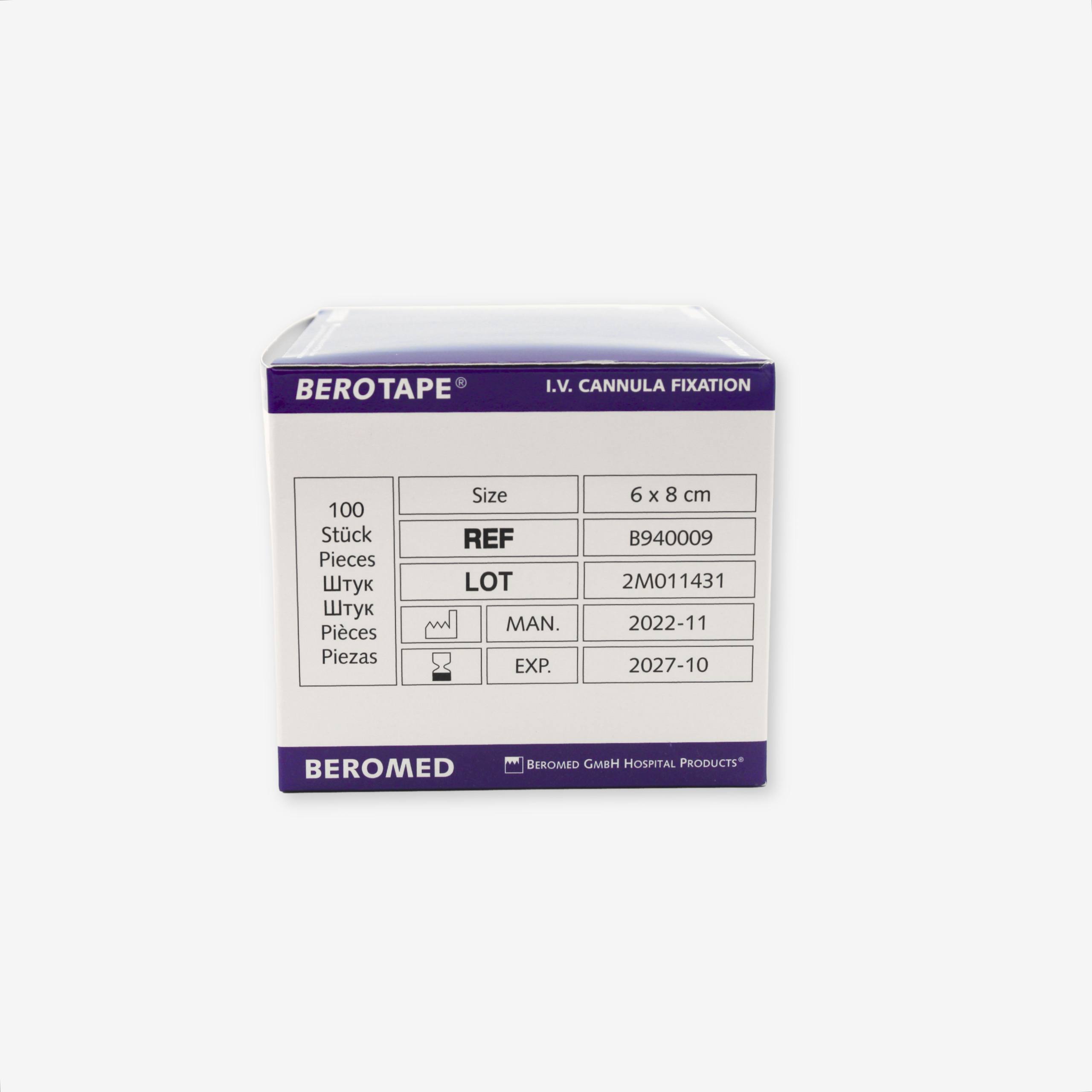 Фиксатор для внутривенного катетера BEROTAPE®, 6 × 8 см