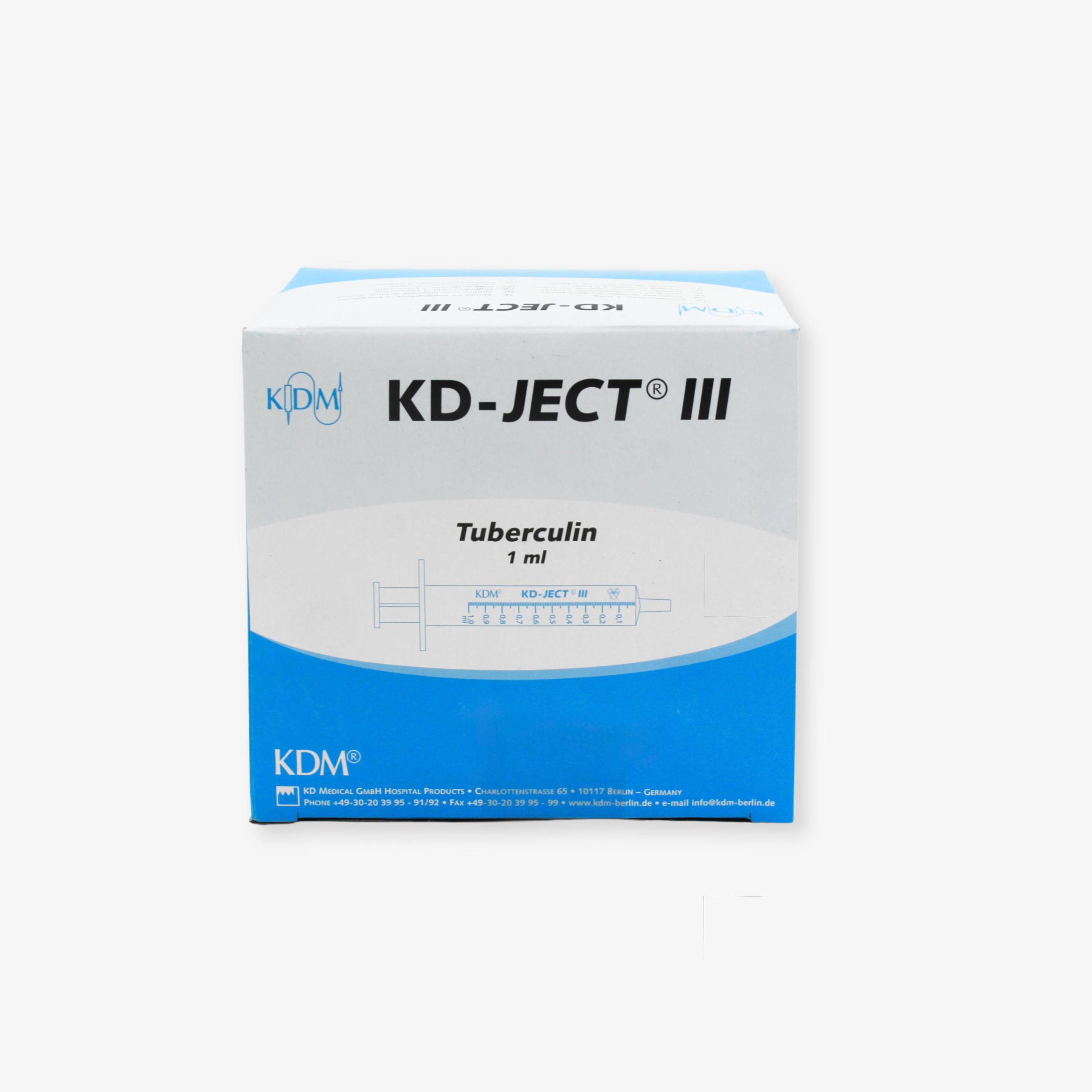 KD-JECT® III Single-Use 1 ml Tuberculin Luer Lock Syringe, Needle-Free