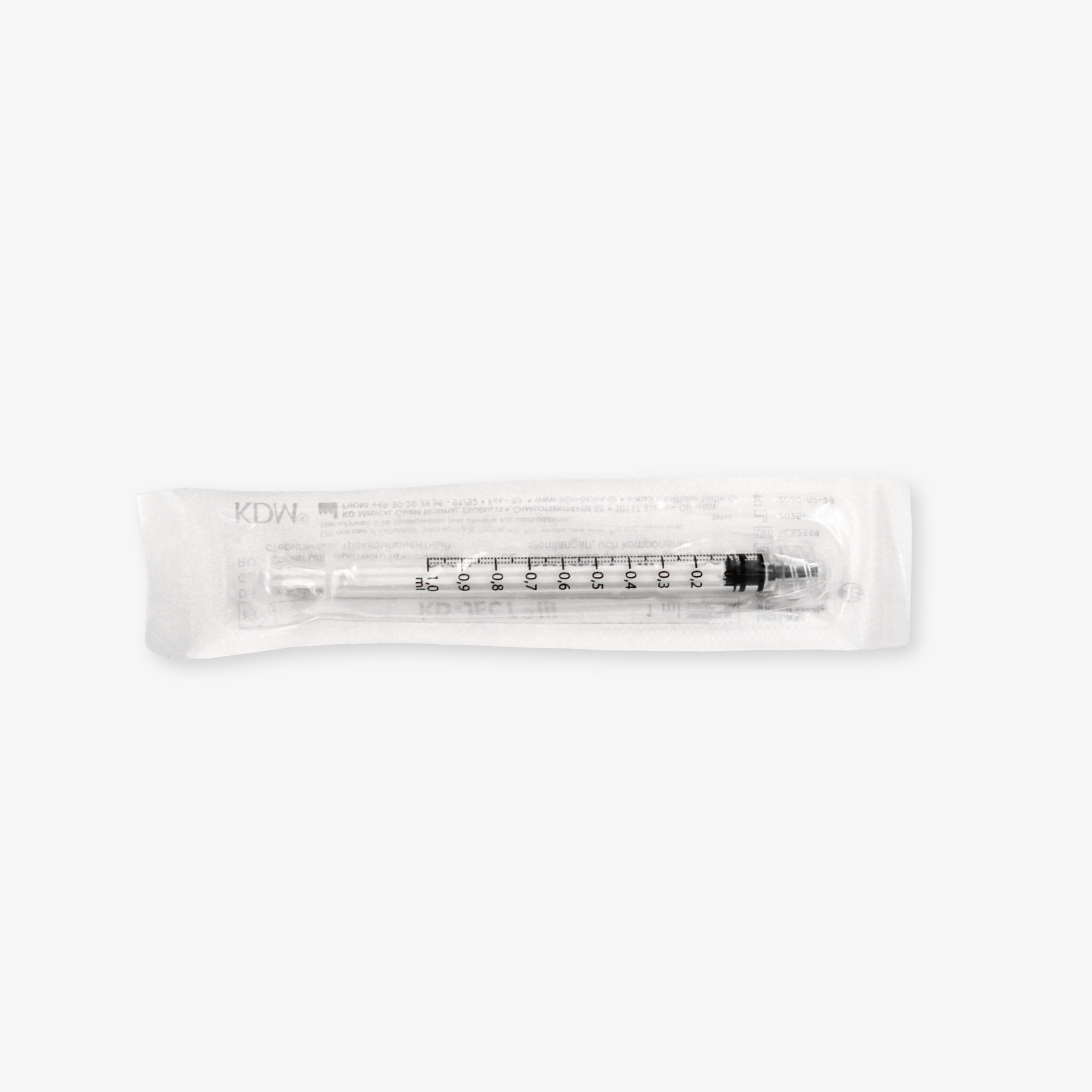 KD-JECT® III Single-Use 1 ml Tuberculin Luer Lock Syringe, Needle-Free