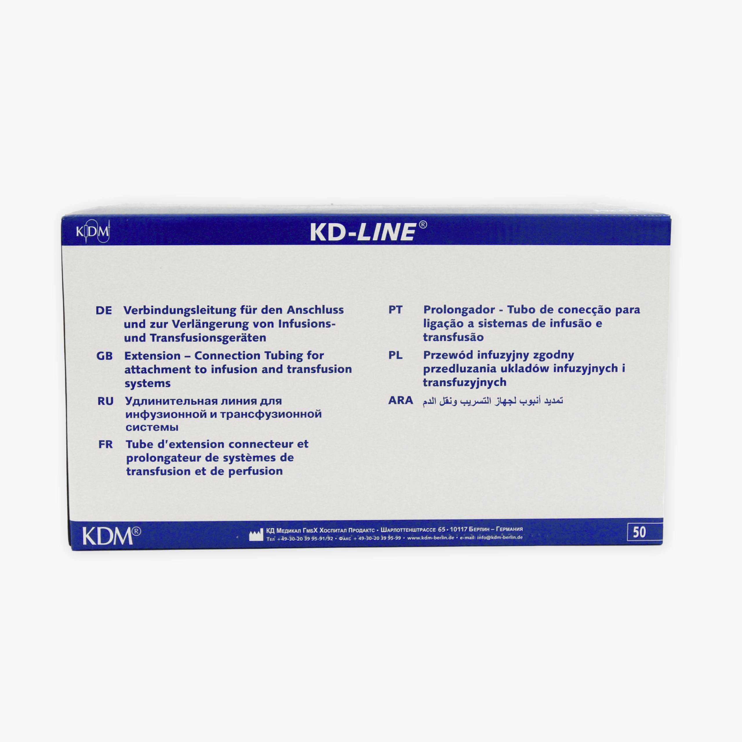 Удлинительная линия для инфузионных и трансфузионных систем KD-LINE®, 250 см