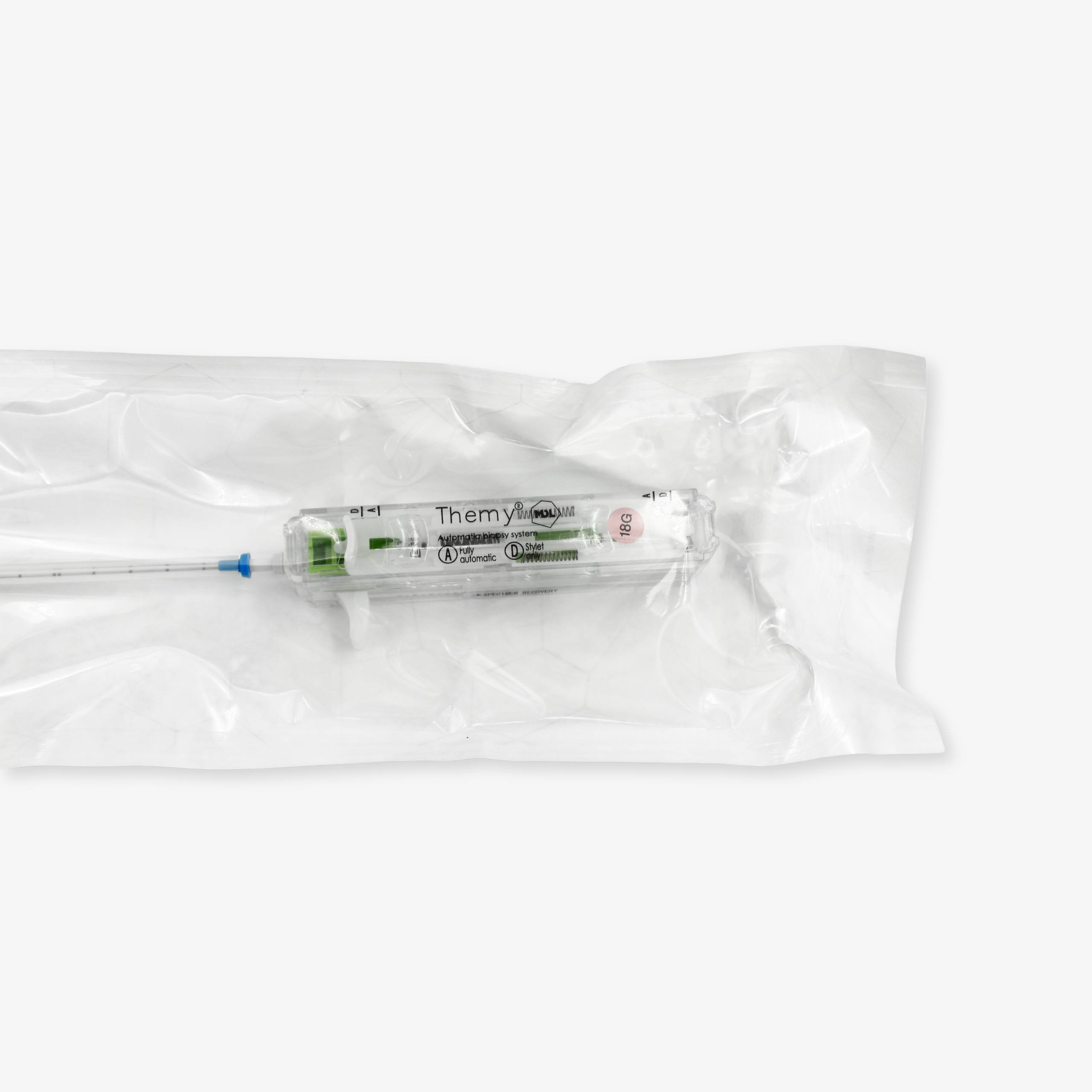 Автоматический биопсийный пистолет однократного применения «THEMY» с иглой для биопсии мягких тканей