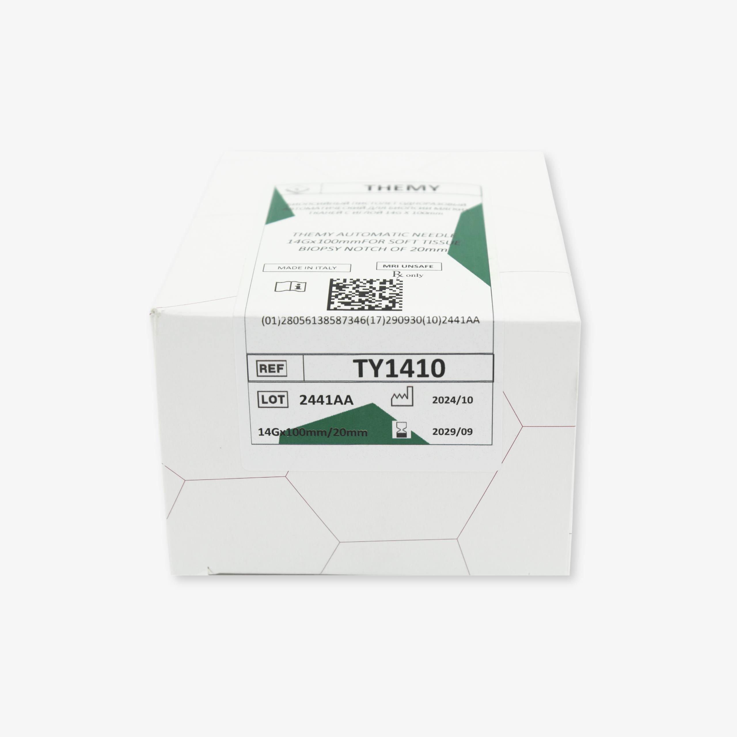 Автоматический биопсийный пистолет однократного применения «THEMY» с иглой для биопсии мягких тканей