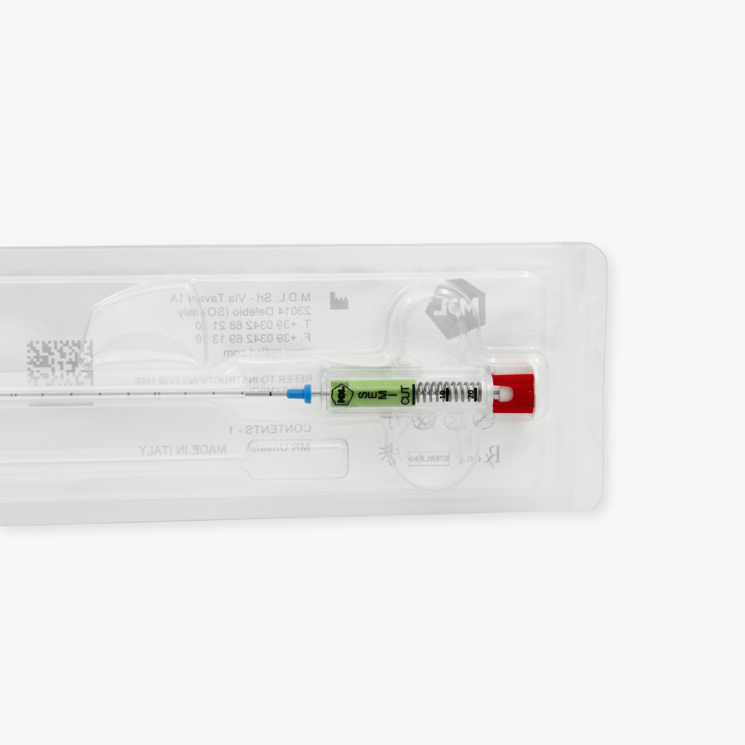 Полуавтоматическая гильотинная игла для биопсии мягких тканей «SemiCut», без съёмного люера