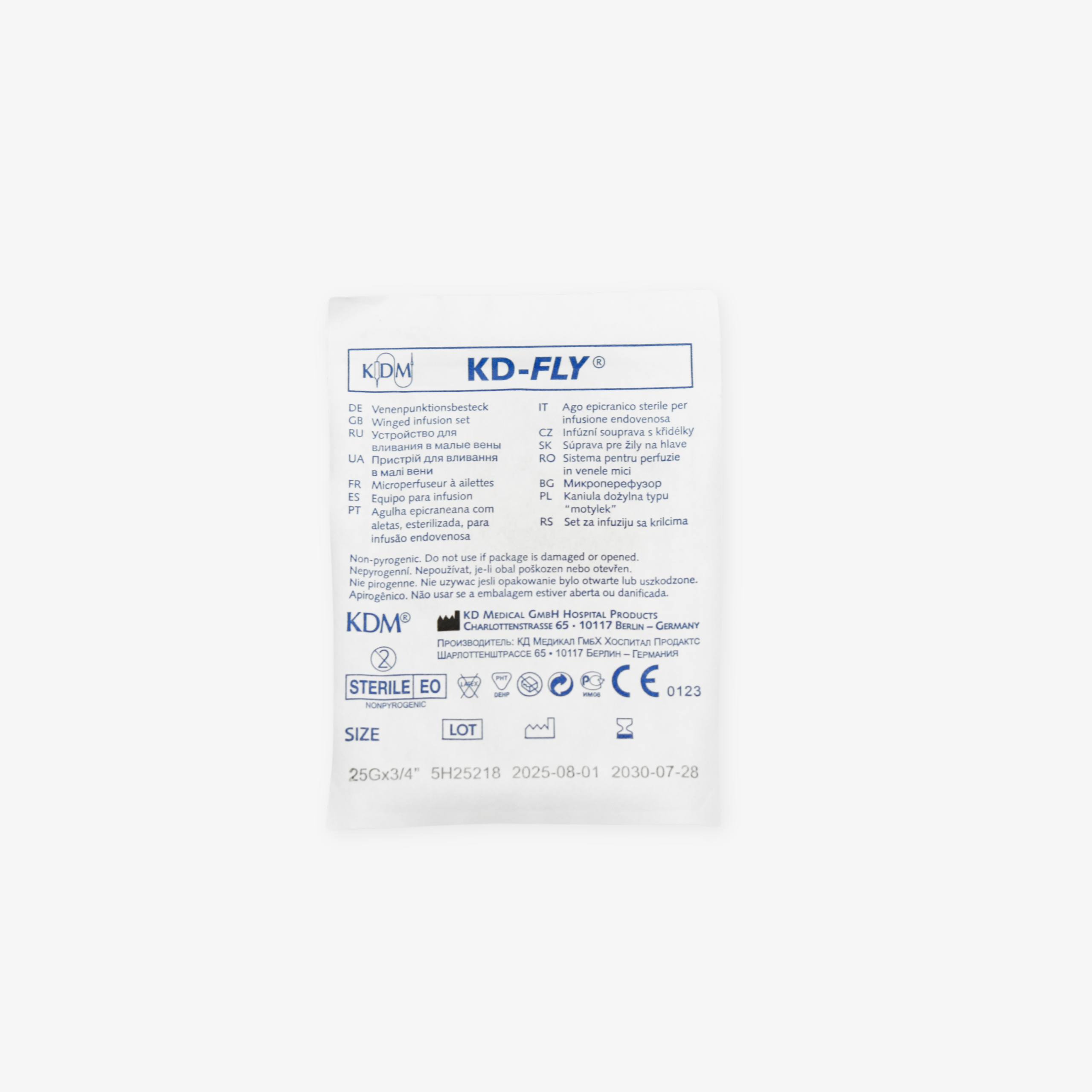 Устройство для вливания в малые вены, однократного применения KD-FLY «бабочка»