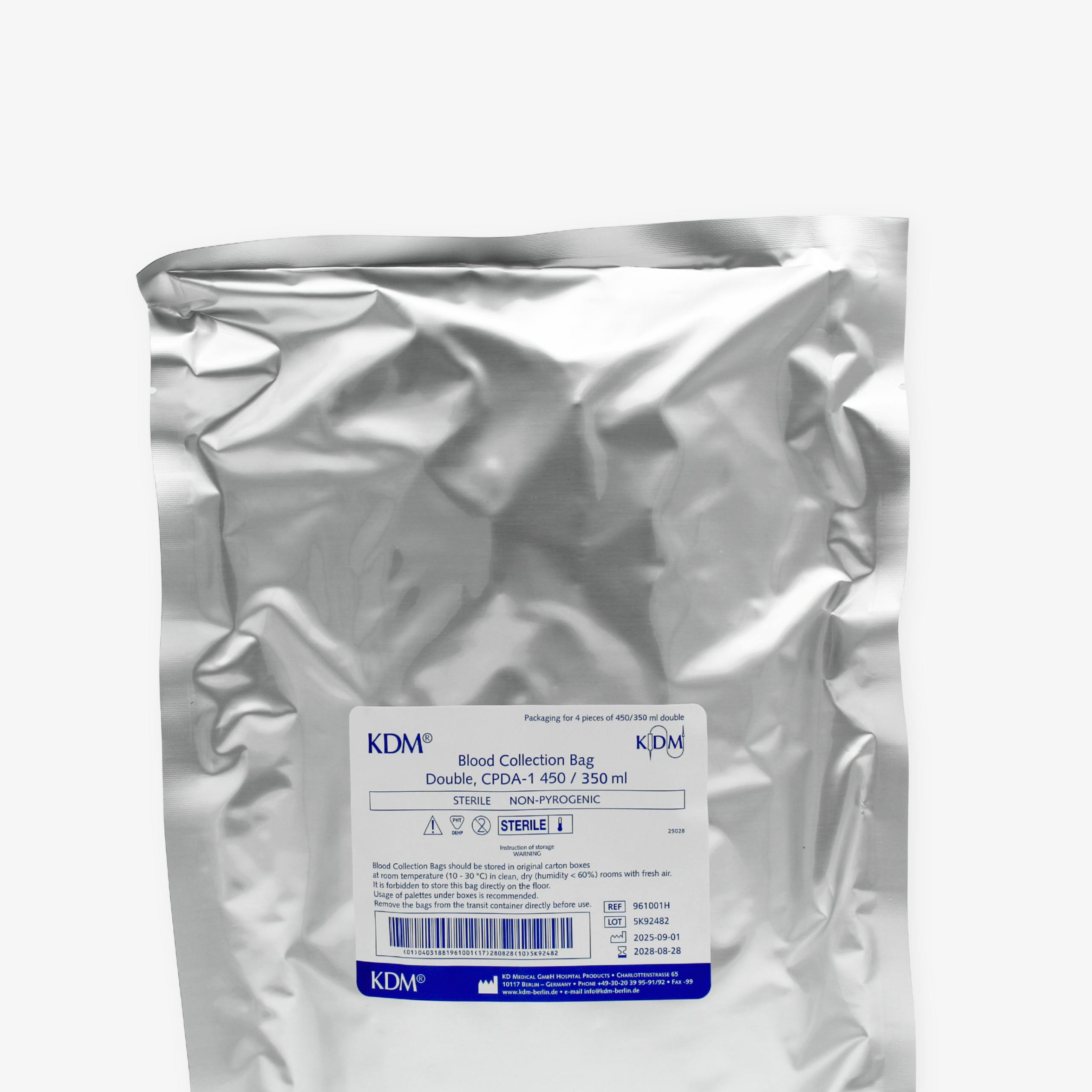 Мешки для хранения крови и её компонентов, Double CPDA-1, 450/350 мл