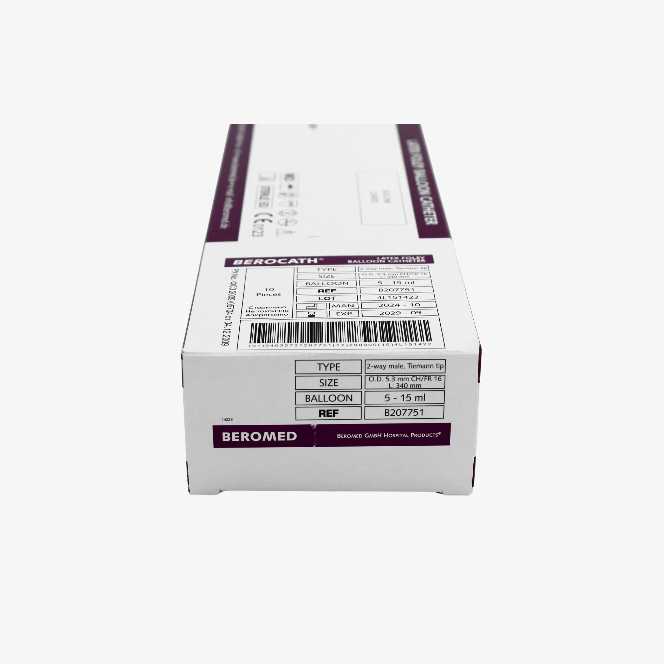 Катетер Фолея латексный 'BEROCATH®', 2-way male TIEMANN TIP