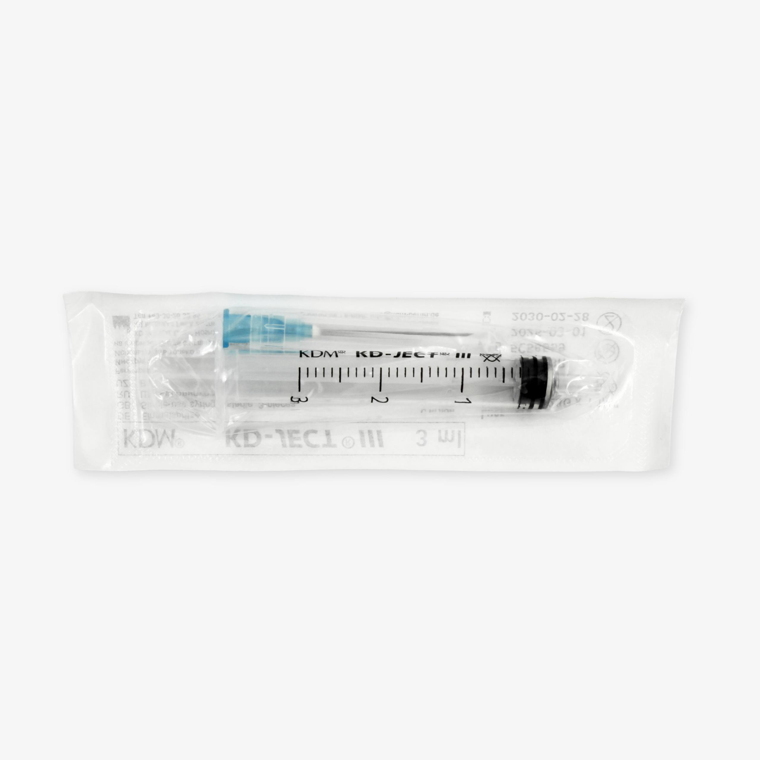 KD-JECT® bir martalik, uch komponentli shprits, igna bilan, Luer