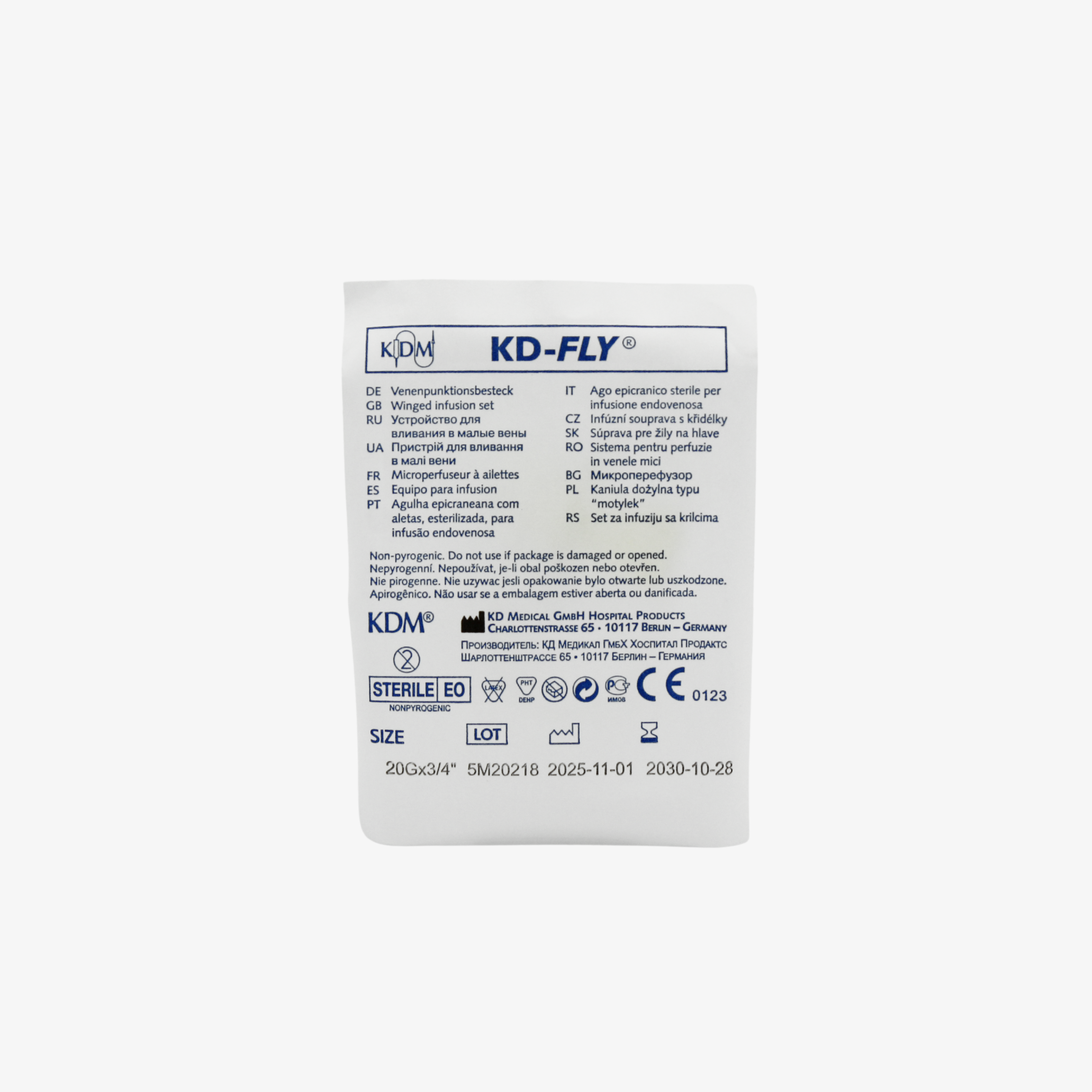 Устройство для вливания в малые вены, однократного применения KD-FLY «бабочка»