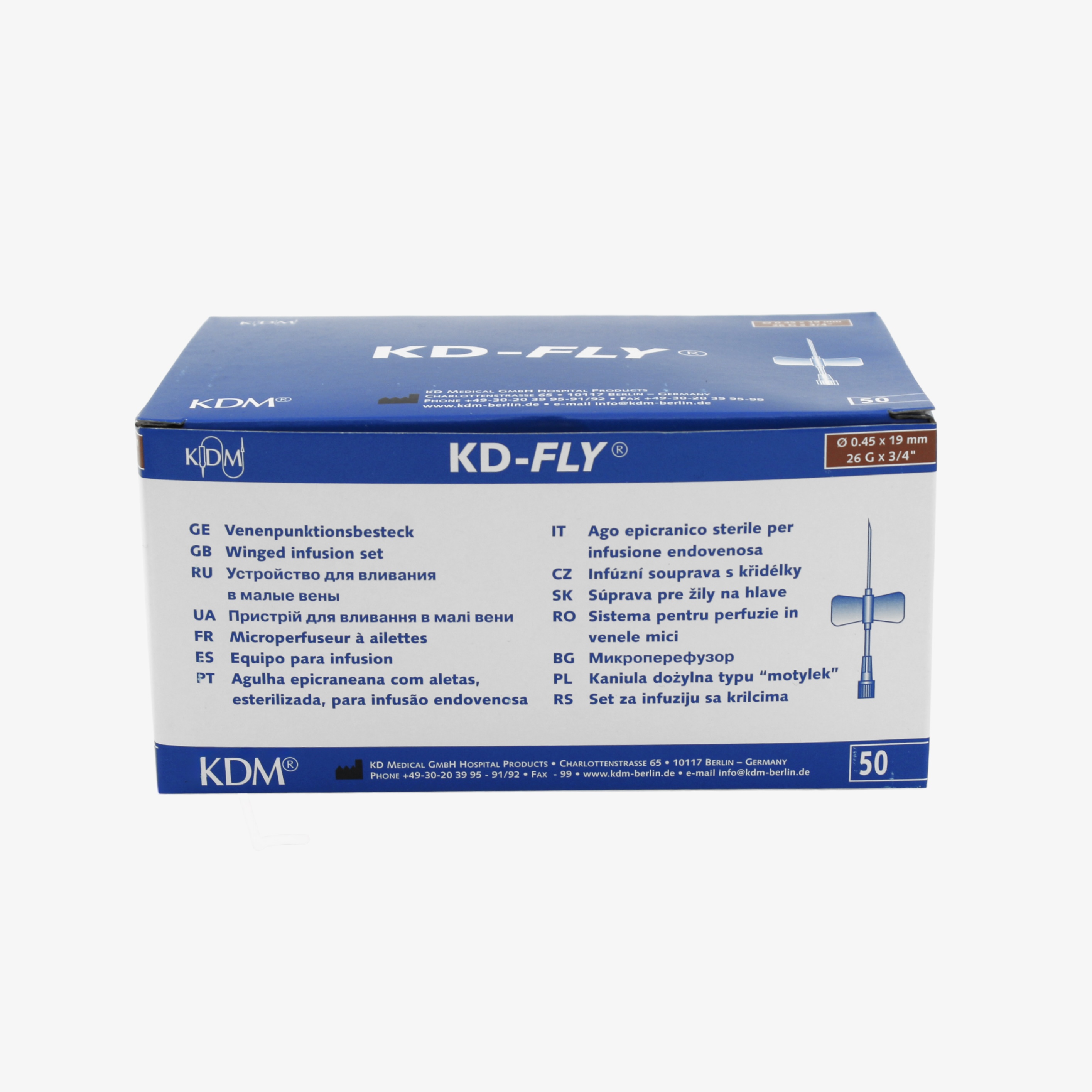 Устройство для вливания в малые вены, однократного применения KD-FLY «бабочка»