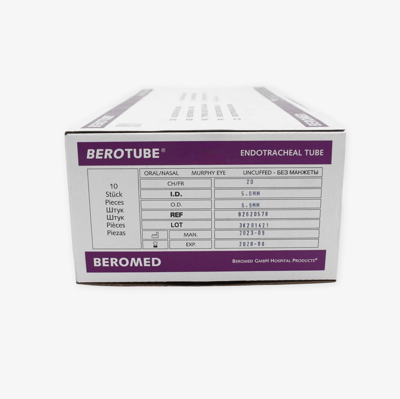 Трубка эндотрахеальная "BEROTUBE®", тип без манжеты